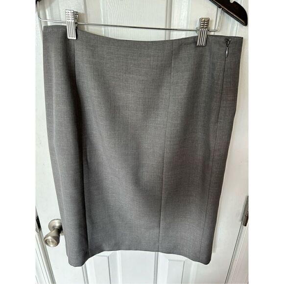 Evan picone women’s gray skirt suit jacket size 8 skirt size 6 - Picture 5 of 11